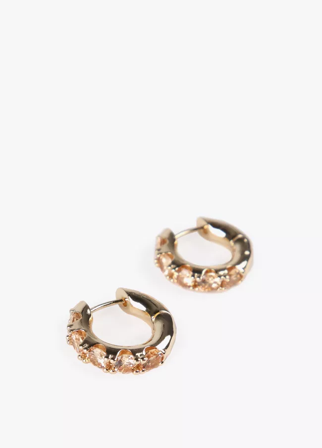 Hoop earrings with inset crystals