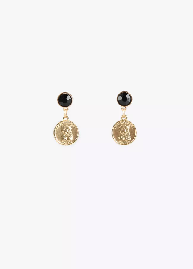 Pendientes moneda leopardo
