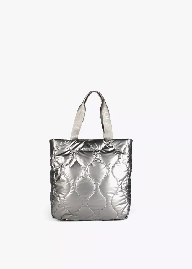 Tote bag metalizada e acolchoada