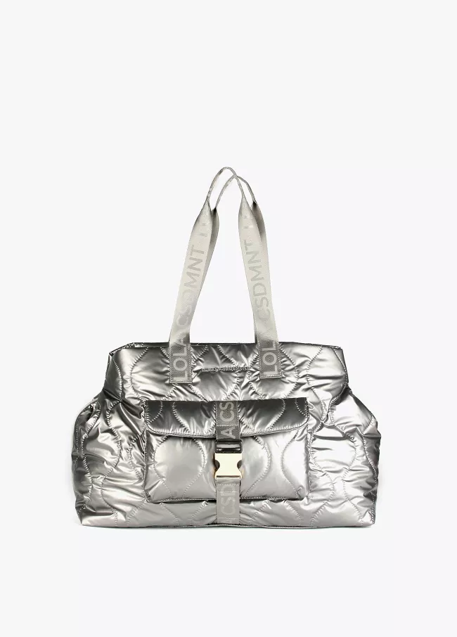 Gesteppter und metallisierter Weekender