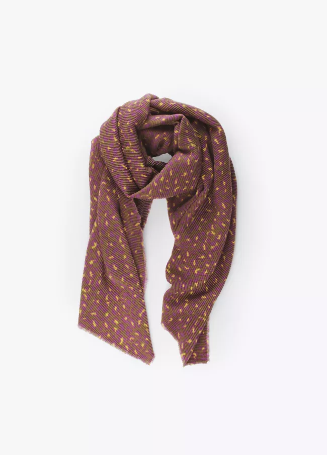Pañuelo animal print efecto plisado