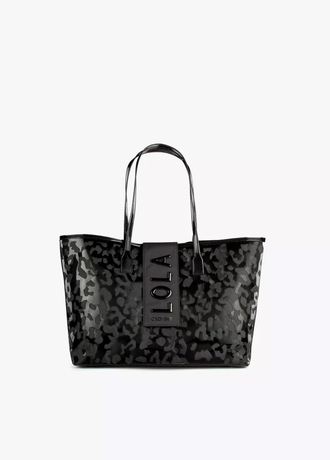 Sac cabas ajouré imprimé animal