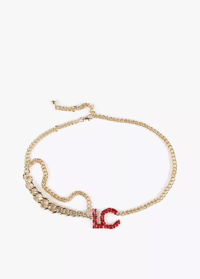 Chain belt with LC stones