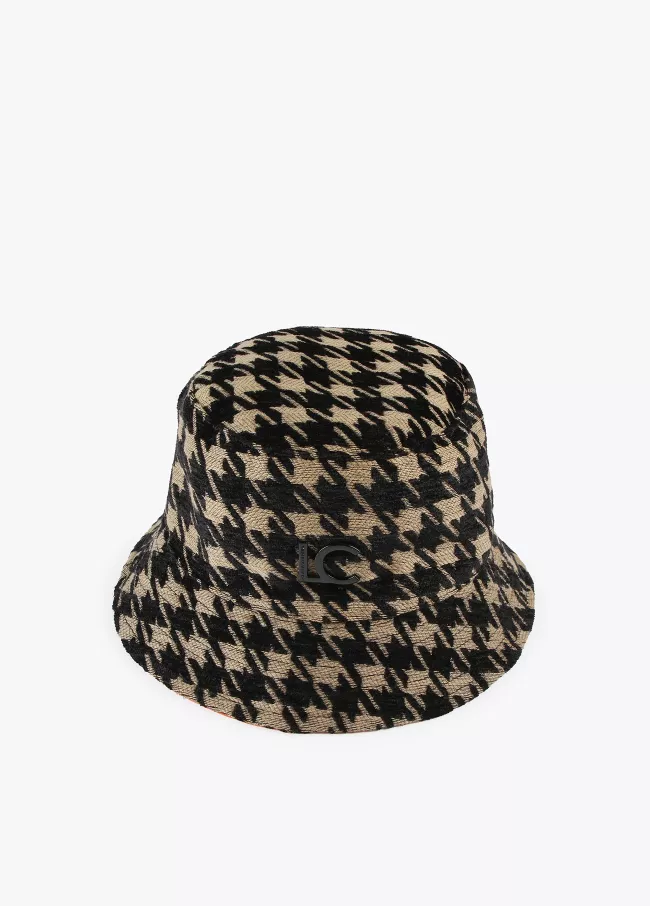 Chapeau bob réversible motif pied-de-pou