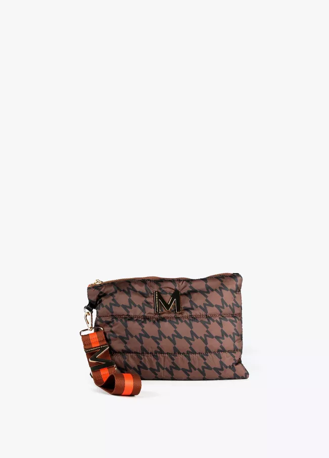 Cartera monograma acolchado nylon