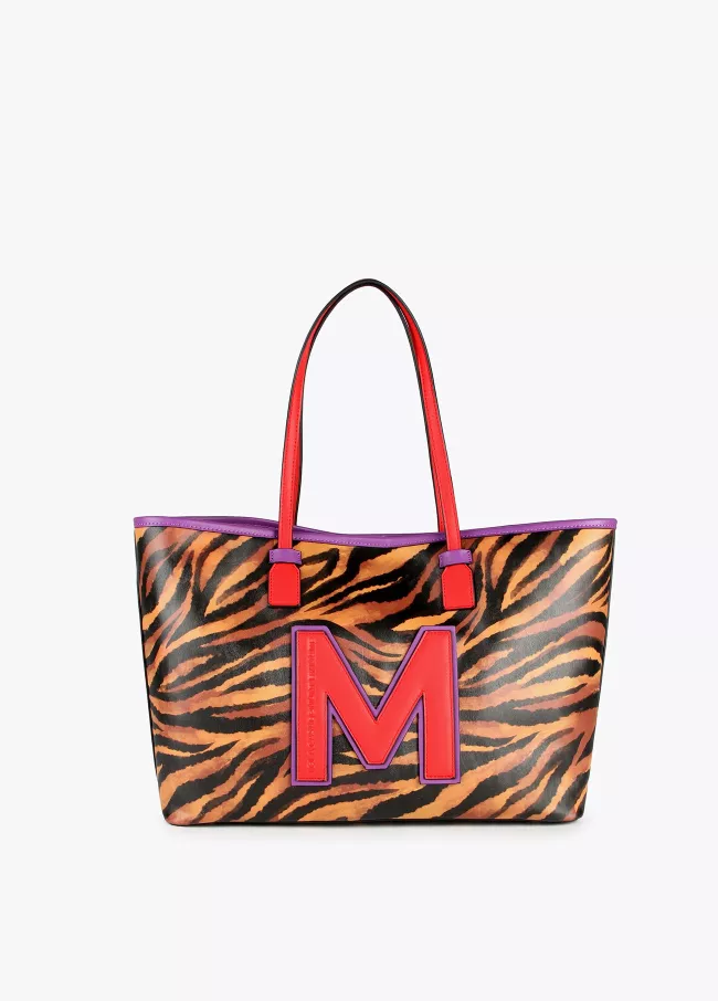 Zebra print tote bag