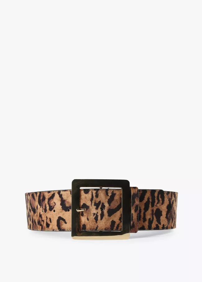 Cinturón elástico animal print