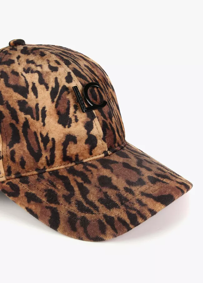 Gorra animal print y fucsia