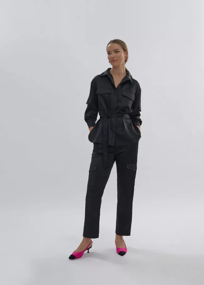 Sobrecamisa acetinada