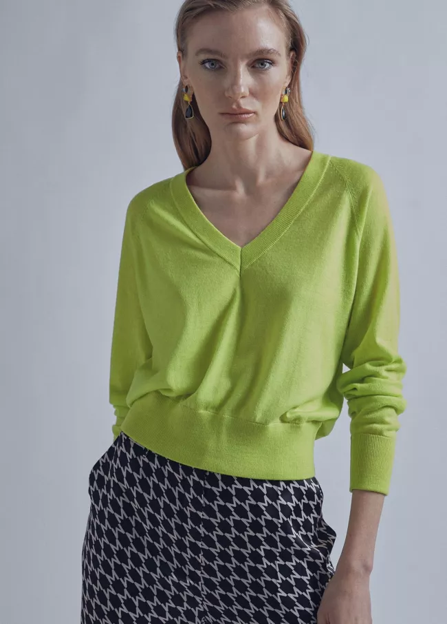 Pull basique col en V