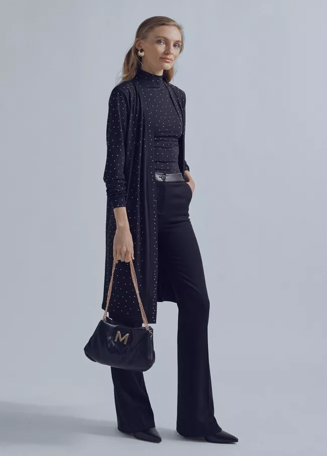 Veste maille détail strass