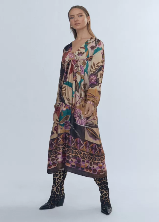 Vestido midi fluido
