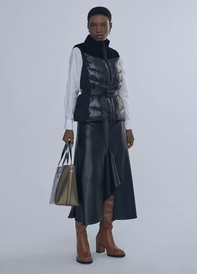 Faux leather skirt