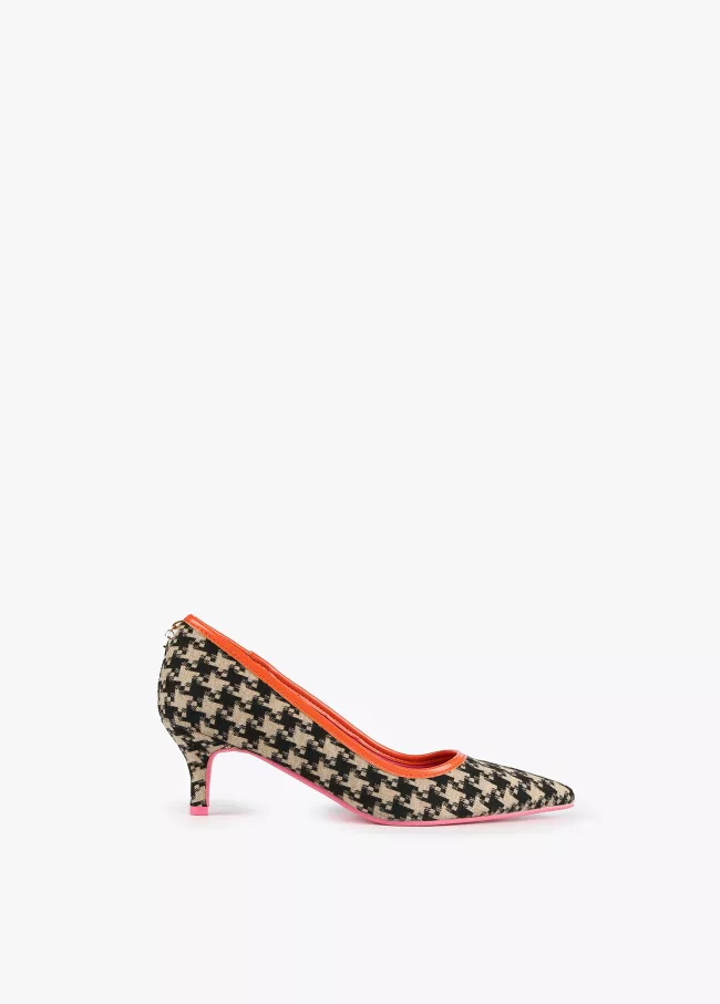 Escarpins stilettos motif pied-de-poule