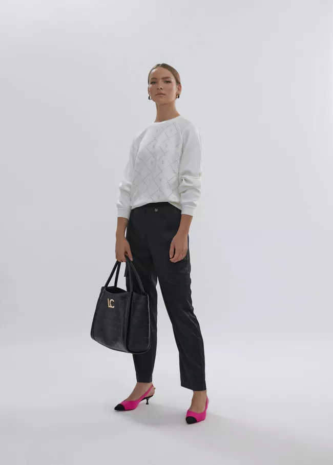 Pantalón cargo satinado
