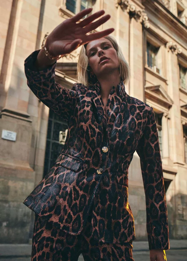 Blazer imprimé animal