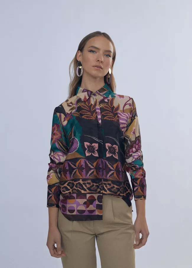 Camisa estampada flores
