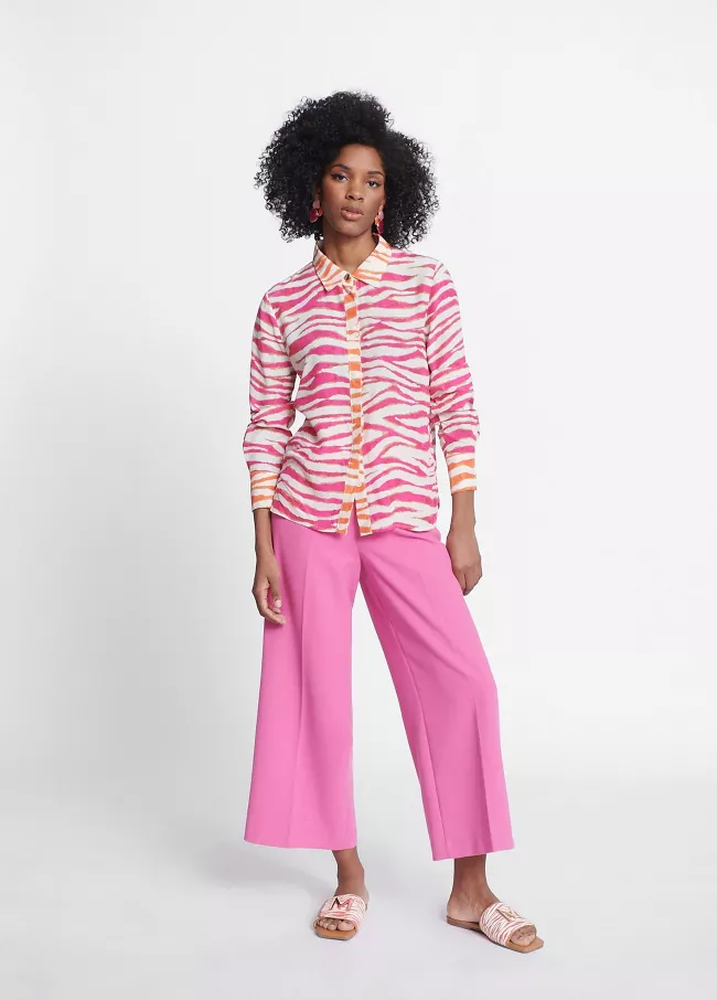 Camisa em estampado zebra