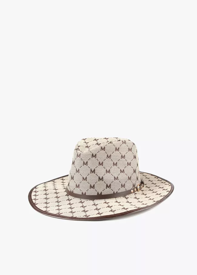 Monogram print hat