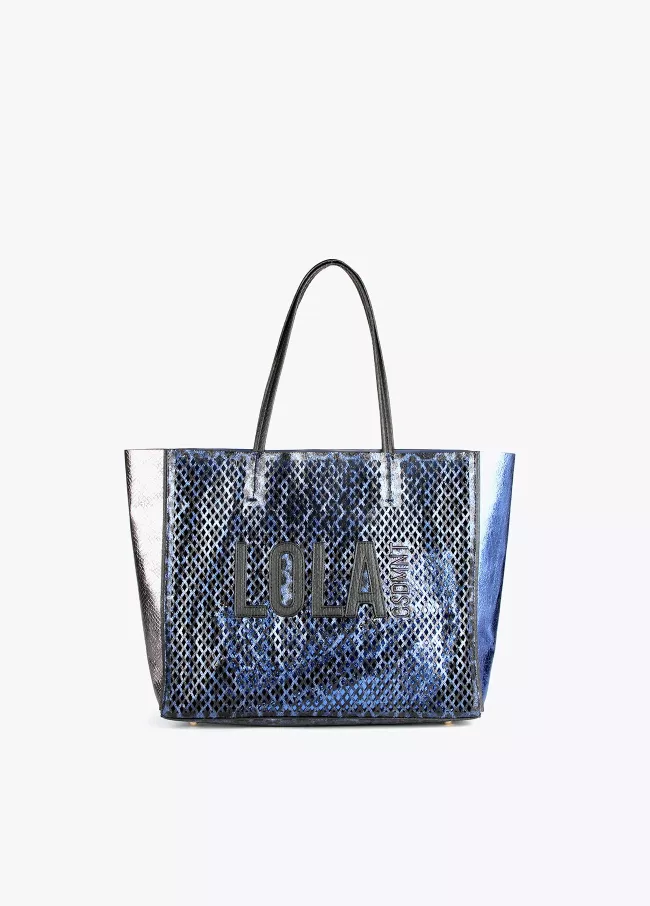 Shopper animal print azul