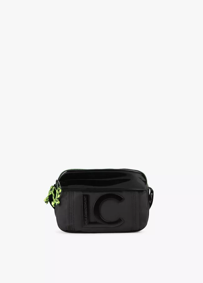 Neon logo crossbody bag