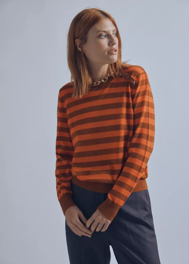 Pull rayures bicolores