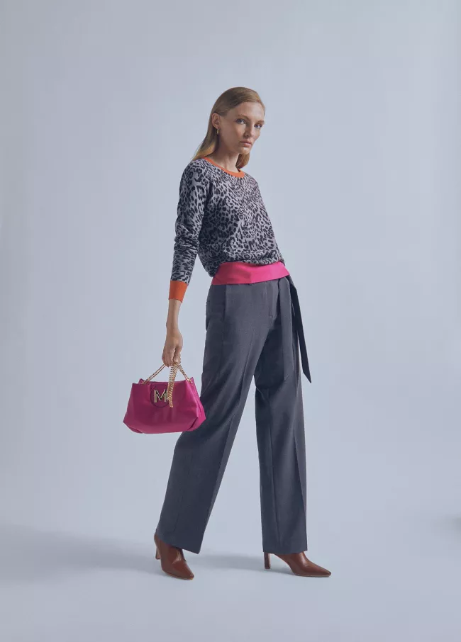 Pantalón straight palazzo