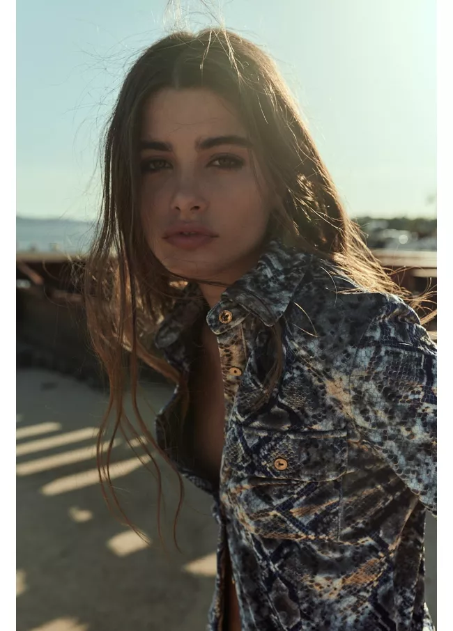 Camisa punto terciopelo