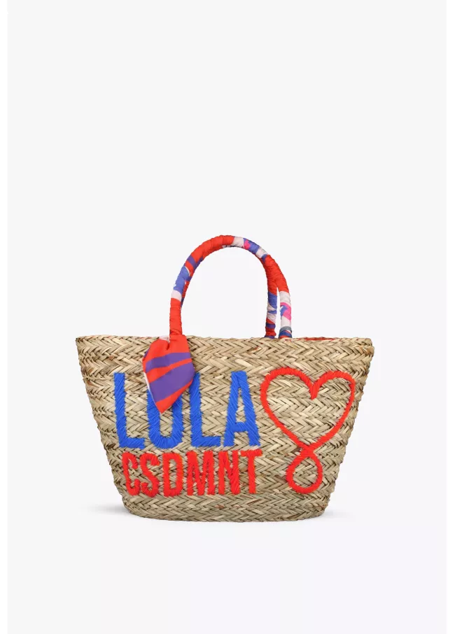 Embroidered logo tote bag
