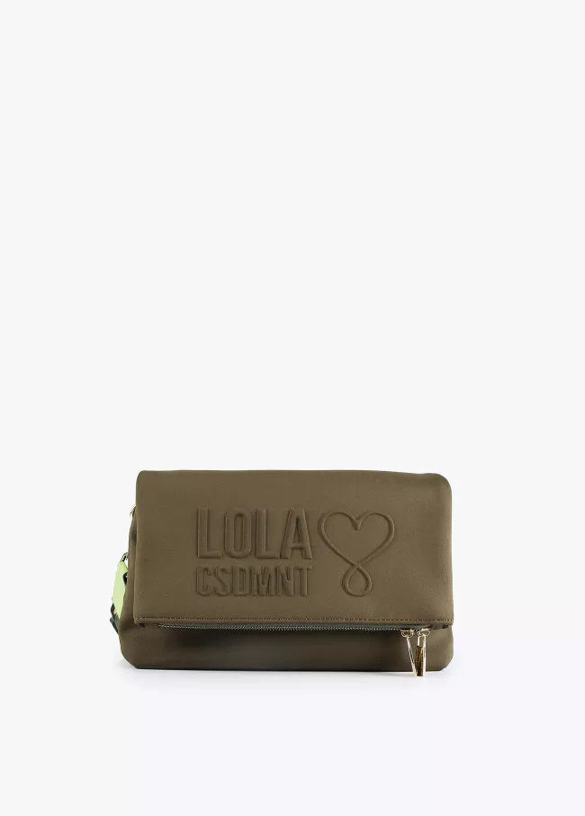 Neoprene crossbody bag with logo