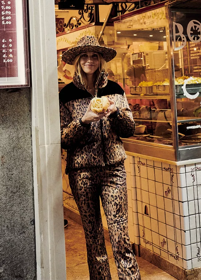 Animal print trousers