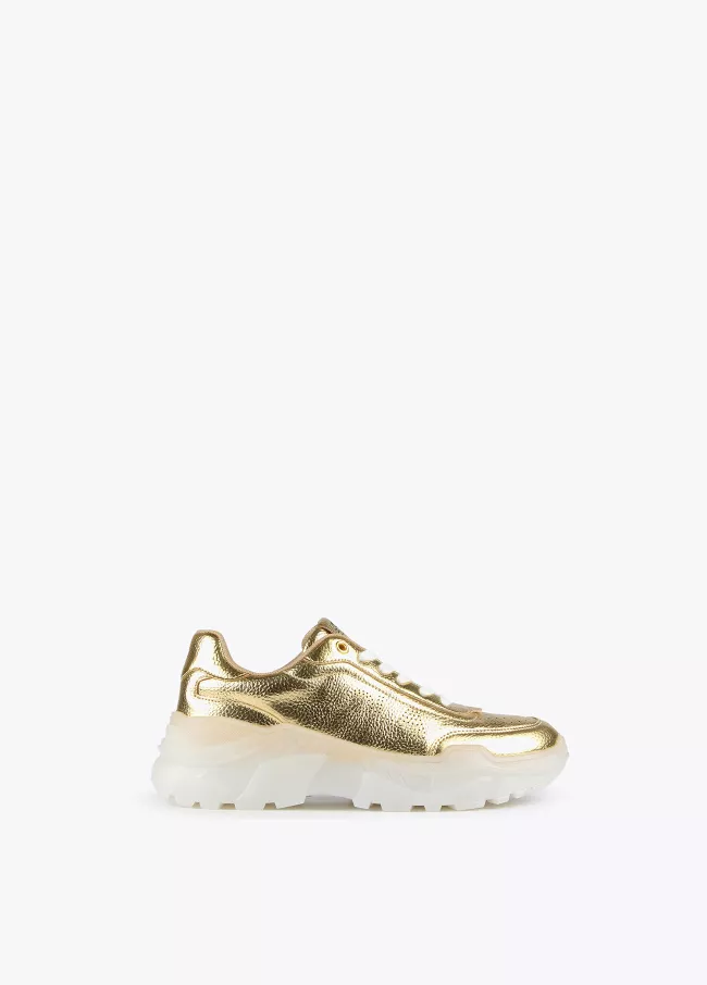 Zapatillas tipo sneakers metalizadas