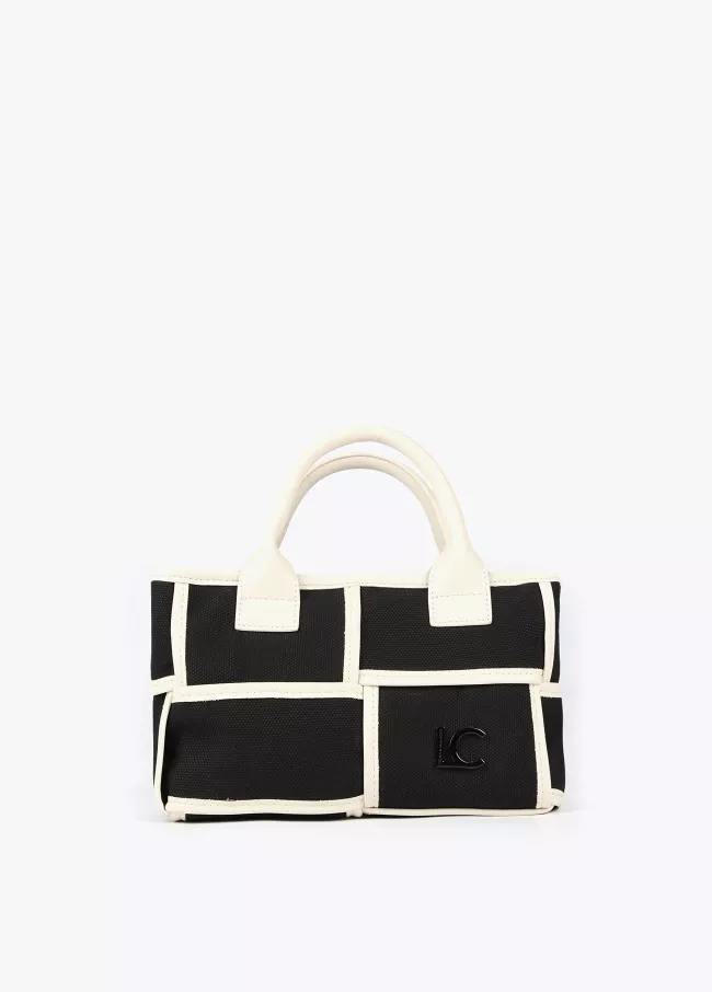 Sac besace avec détails contrastants