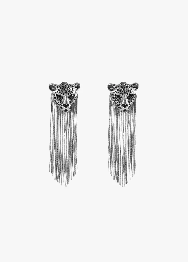Pendientes cabeza de leopardo