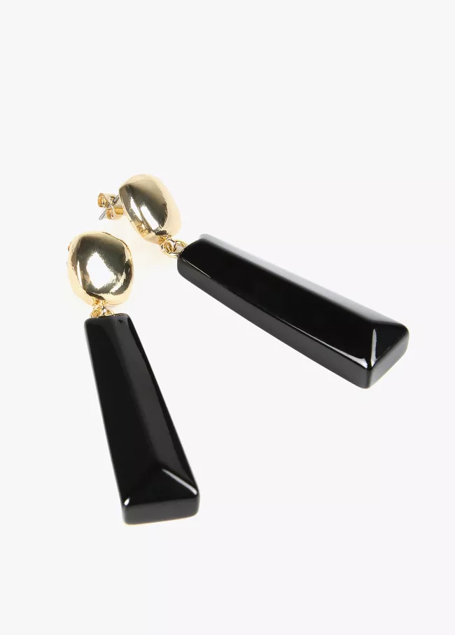 Pendientes negros dos piezas